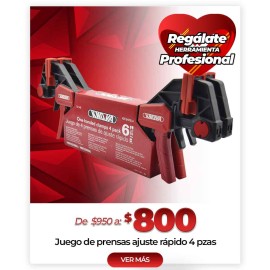 Jgo. de prensas ajuste rápido 4 pzas