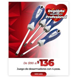 Jgo. de desarmadores con 4 pzas.