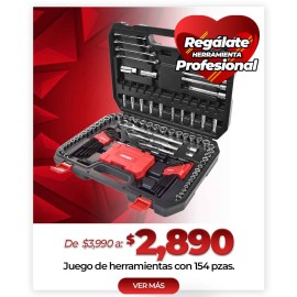 Jgo. de herramientas para mecánico con 154 pzas.