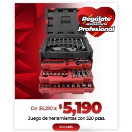 Jgo. de herramientas para mecánico con 320 pzas.