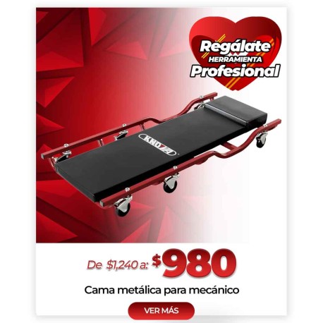 Cama metálica para mecánico